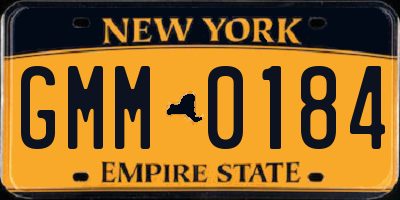 NY license plate GMM0184