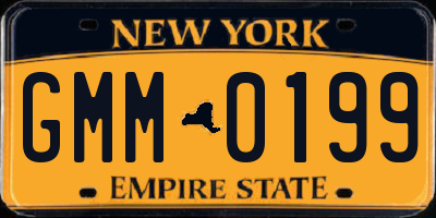 NY license plate GMM0199