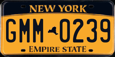 NY license plate GMM0239
