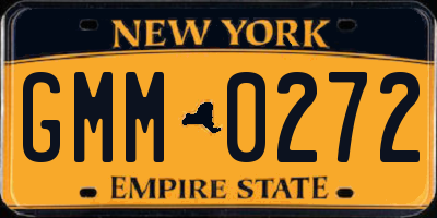 NY license plate GMM0272