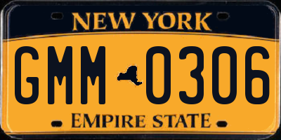 NY license plate GMM0306