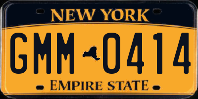 NY license plate GMM0414