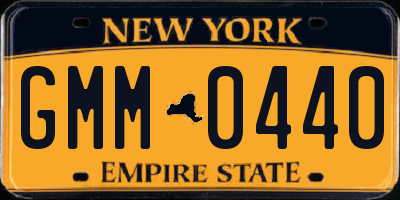NY license plate GMM0440