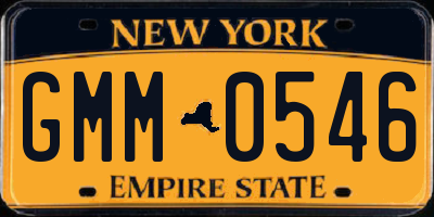NY license plate GMM0546