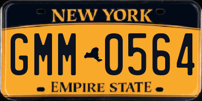 NY license plate GMM0564