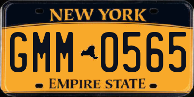 NY license plate GMM0565