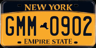 NY license plate GMM0902