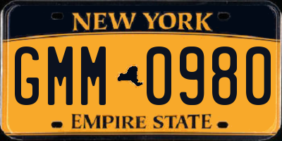 NY license plate GMM0980