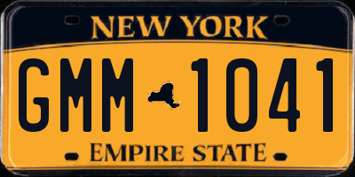 NY license plate GMM1041