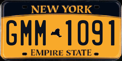 NY license plate GMM1091