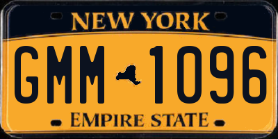 NY license plate GMM1096