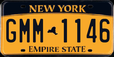 NY license plate GMM1146