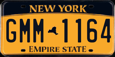 NY license plate GMM1164