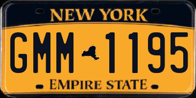 NY license plate GMM1195