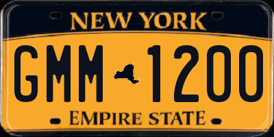 NY license plate GMM1200