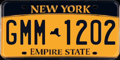 NY license plate GMM1202