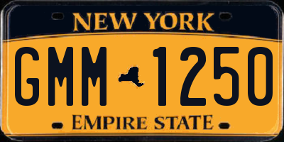 NY license plate GMM1250