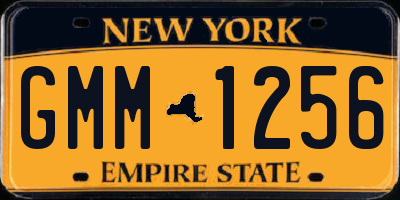 NY license plate GMM1256