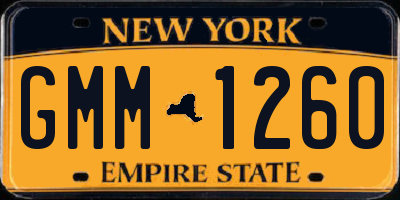 NY license plate GMM1260