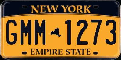 NY license plate GMM1273