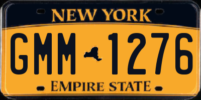 NY license plate GMM1276