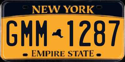 NY license plate GMM1287
