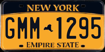 NY license plate GMM1295