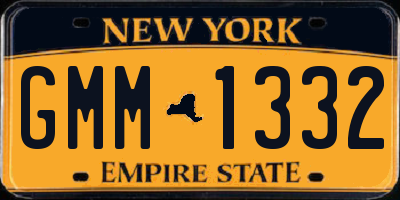 NY license plate GMM1332