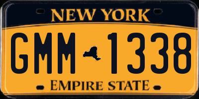 NY license plate GMM1338