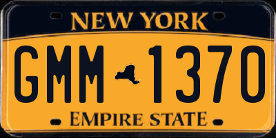 NY license plate GMM1370