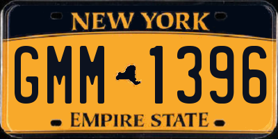 NY license plate GMM1396