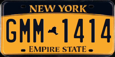 NY license plate GMM1414