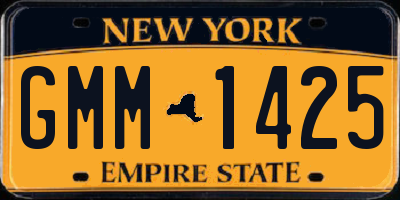NY license plate GMM1425