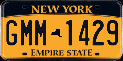 NY license plate GMM1429