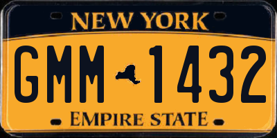 NY license plate GMM1432