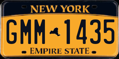 NY license plate GMM1435