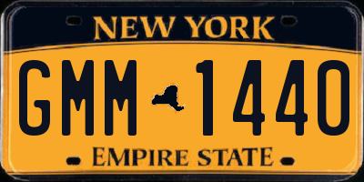 NY license plate GMM1440