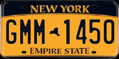 NY license plate GMM1450