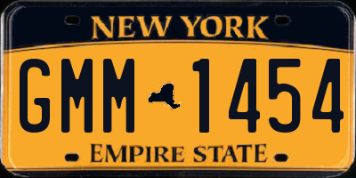 NY license plate GMM1454