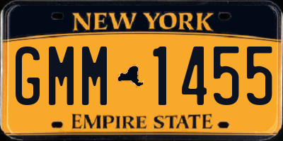 NY license plate GMM1455