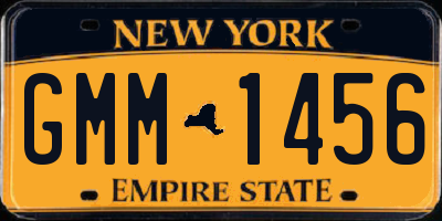 NY license plate GMM1456