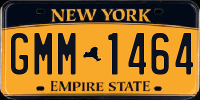 NY license plate GMM1464