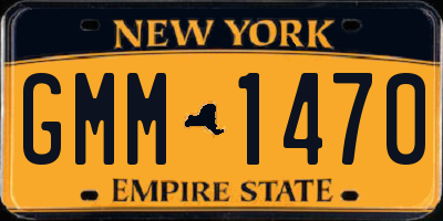 NY license plate GMM1470