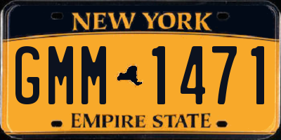 NY license plate GMM1471