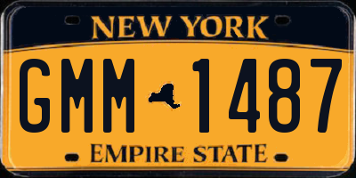 NY license plate GMM1487