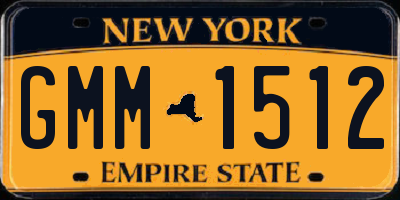 NY license plate GMM1512