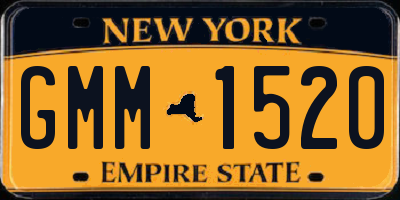 NY license plate GMM1520