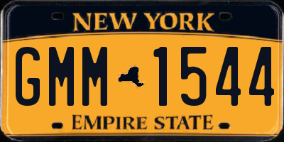 NY license plate GMM1544