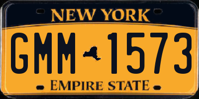 NY license plate GMM1573