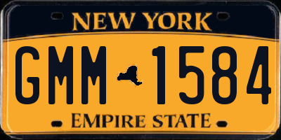 NY license plate GMM1584